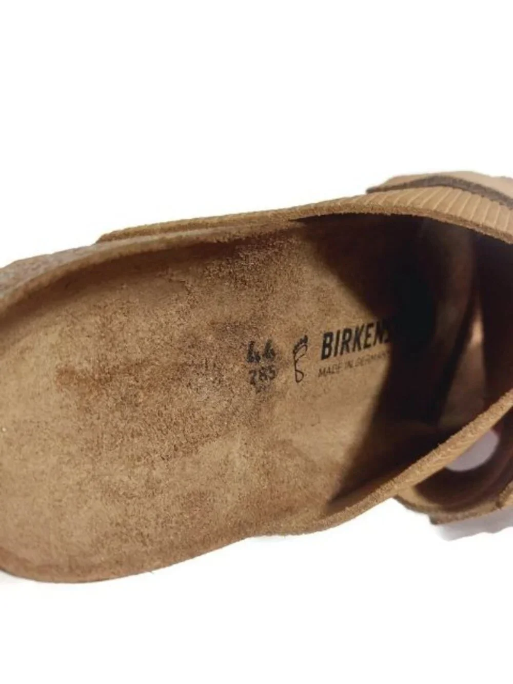 Birkenstock Kyoto Suede Embossed Sandals Mens 11 Corduroy Cork Brown Regular